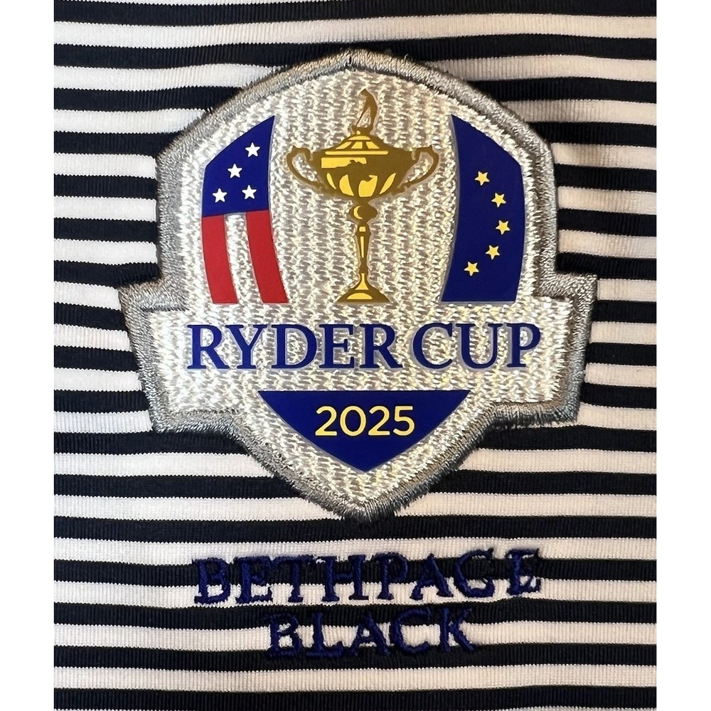 Peter Millar Hales Summer Comfort 2025 Ryder Cup Golf Polo Striped Small ME0EK03